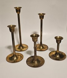 Vintage Brass Interpur Taiwan Candle Sticks Holders