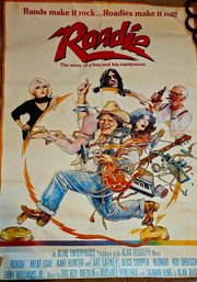 Vintage Roadie Movie Poster On Linen Meatloaf Alice Cooper Blondie