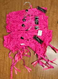 New Native Instincts Hot Pink Garters Assorted Sizes