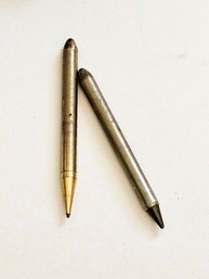 Vintage Brass Mechanical Pencil And Pen