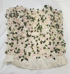 Wanthe NYC Floral Bustier Unfinished Corset Top Coquette Here Ya Go