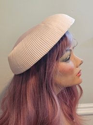 1950s Pink Platter Hat
