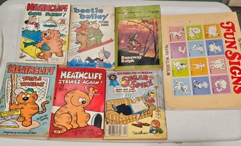 Vintage 80s Comic Paper Backs Heathcliff And More Zany Zodiac Book
