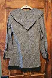Vintage 1960s Wool Tasseled A Line Mod Short Dress