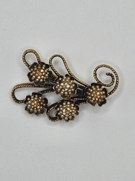 Vintage Hargo Creations NY Seed Pearl Brooch