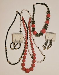 Vintage Beaded Necklaces And Earrings