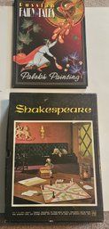 Vintage Shakespeare Bookcase Game And Russian Fairytale Art Book