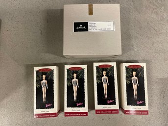 NOS Box Of Four First In The Series Hallmark Debut 1959 Barbie Ornament