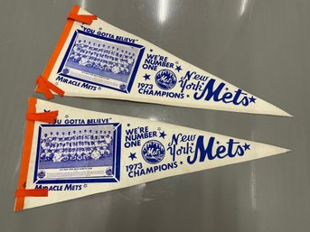 NY Mets 1973 Champions Pennants