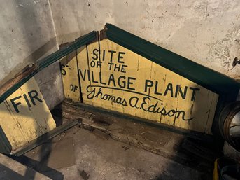 Ye Old Sign From Thomas Edison First Plant In Roselle NJ