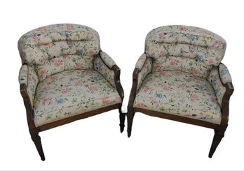 Sweet Vintage Floral Accent Chairs