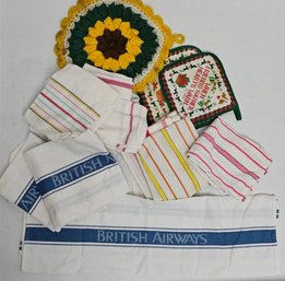 Vintage Linens Including British Airways Tea Towels