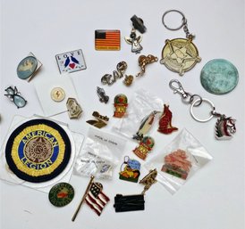 Vintage Keychains, Pins, Patch