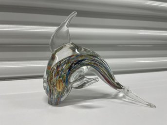 Signed Murano Art Glass Dolphin