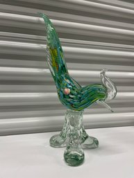 Signed Murano Art Glass Bird