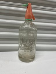 Vintage Geo Bennett Rockaway Beach LI Seltzer Bottle