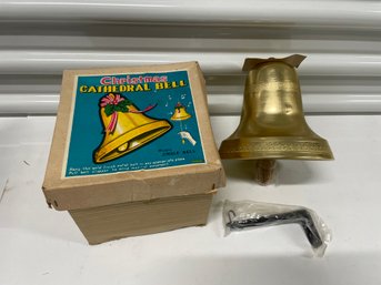 NOS Vintage Japan Musical Christmas Cathedral Bell In Original Box