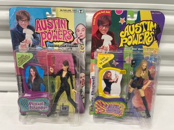Austin Powers Action Figures On The Card