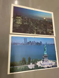 Laminated NY Skyline With World Trade Twin Towers