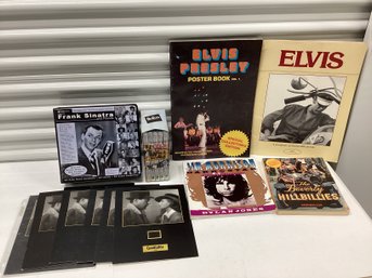 Music & Cinema Lot Incl. Beatles DVD Anthology, Elvis Poster Books, Casablanca Senitypes