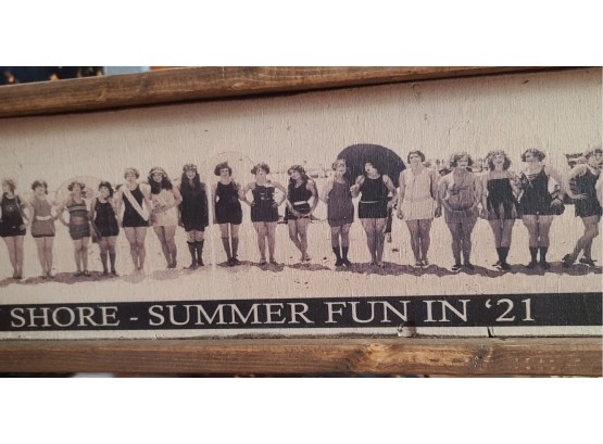 Jersey Shore 1921 Bathing Beauties Wooden Sign SHIPPING EXTRA
