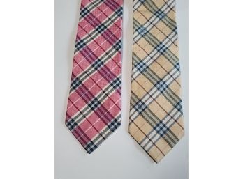 Burberry London Authentic Classic Plaid Patterned Ties Like New!