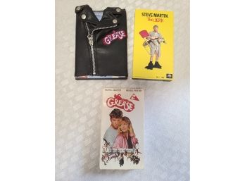 Grease DVD With Leather Jacket Case Grease 2 And The Jerk VHS Tapes