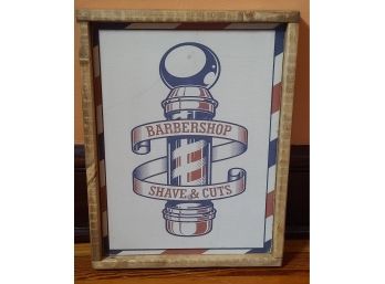 Wooden Handmade Barbershop Sign SHIPPING EXTRA