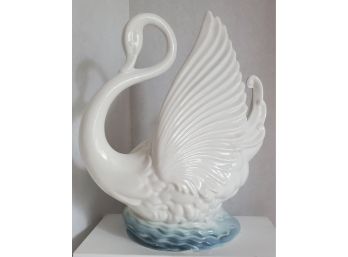 Oh My!! Gorgeous 1950s Maddux Of CA TV Swan Lamp Planter SHIPPING EXTRA