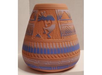 Vintage Signed Alfreda Yazzie Navajo Pottery Urn SHIPPING EXTRA
