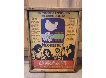 Woodstock Handmade Wooden Sign 13x17' SHIPPING EXTRA