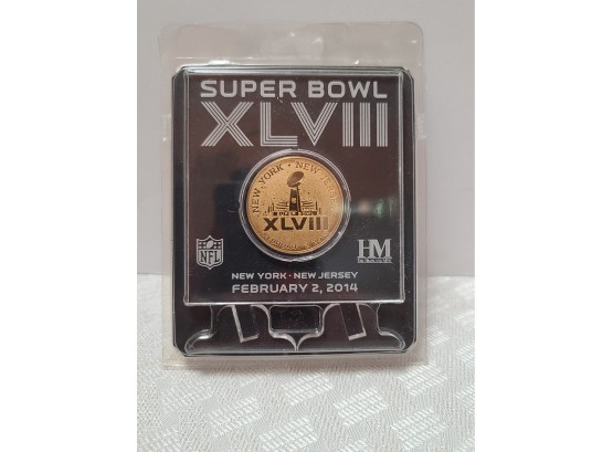 NFL Super Bowl 48 Etched Acrylic Coin