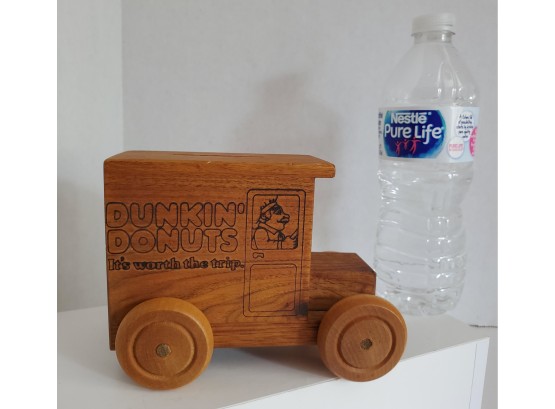 When Dunkin Actually Had Donuts Vintage 1987 Wooden Truck Bank