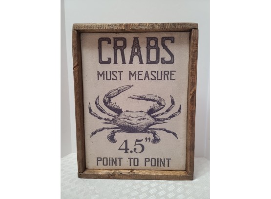 Homemade Wooden Crabs Sign 17x13 SHIPPING EXTRA