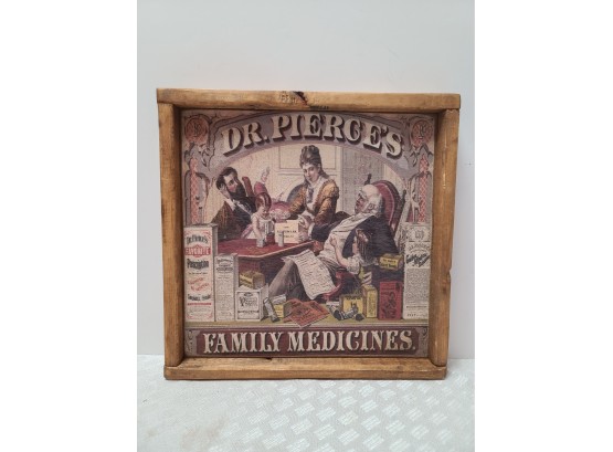 Handmade Wooden Dr. Pierce's Medicines Sign 13x13 SHIPPING EXTRA