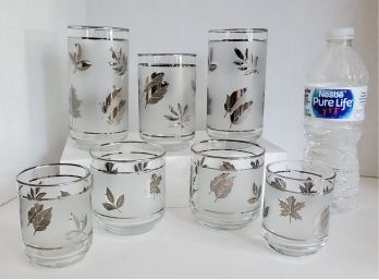 Now I'm Being Teased With The Silver! Vintage 60s Libbey Silver Leaf Glasses SHIPPING EXTRA