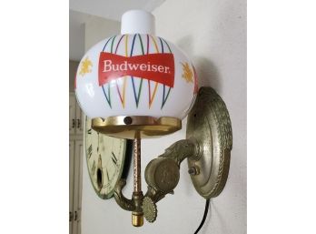 The King Of Beers Vintage 1960s Wall Sconce With Original Milk Glass Globe SHIPPING EXTRA