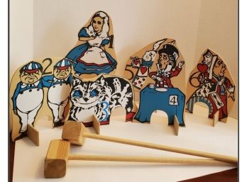 Go Ask Alice Vintage Coles Action Toys Wooden Alice In Wonderland Croquet Set SHIPPING EXTRA