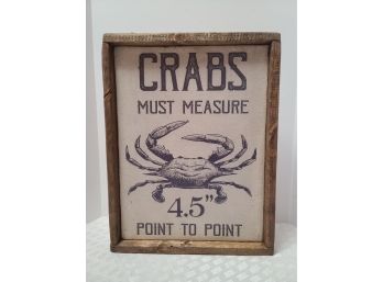 Homemade Wooden Crabs Sign 17x13 SHIPPING EXTRA