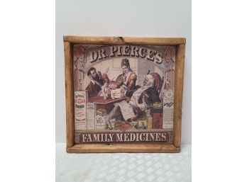 Handmade Wooden Dr. Pierce's Medicines Sign 13x13 SHIPPING EXTRA