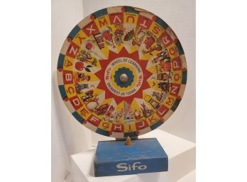 Rare Vintage Sifo Wheel Of Learning Wooden Toy SHIPPING EXTRA