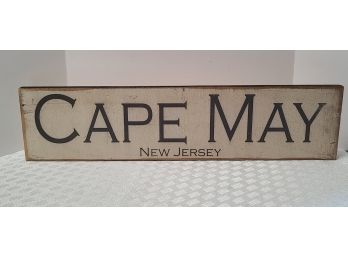 Handmade Cape May NJ Wooden Sign 24x6 SHIPPING EXTRA
