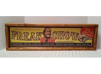 Handmade Wooden NJ Freak Show Sign 26x8' SHIPPING EXTRA