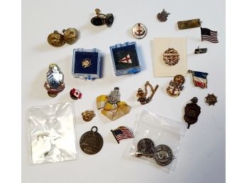 Vintage Military Pins Earrings And More