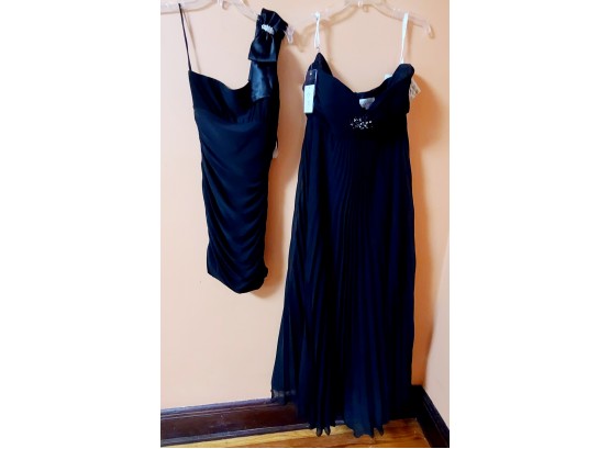 New Black Evening Dresses Sz 14 And XS