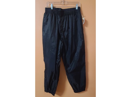 Vintage NWT Classic Black Track Swooshy Pants L
