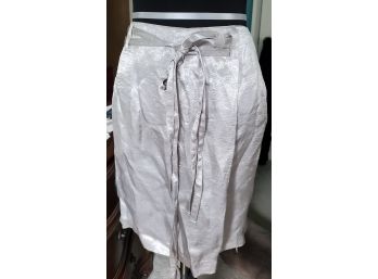 WHERE'S MY AQUA NET?! Vintage 80s NWT Gemini Silver Wrap Skirt