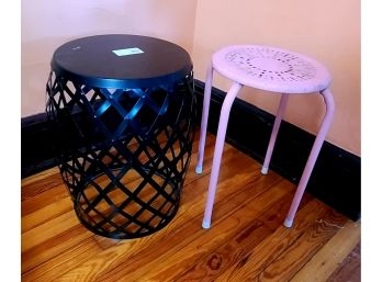 Black And Pink Metal Plant Stands PICKUP ONLY