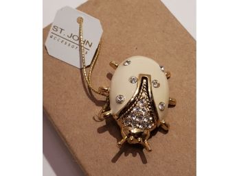 LOVE! Vintage NWT Designer St.john Ladybug Brooch