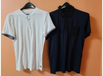 2 Men's Armani Express Polo Tops S And M